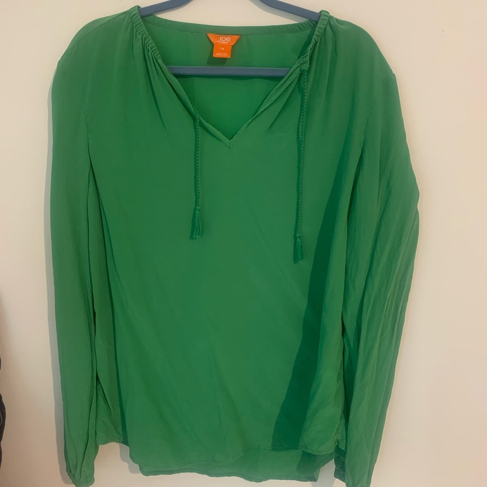 Boho style silk blouse